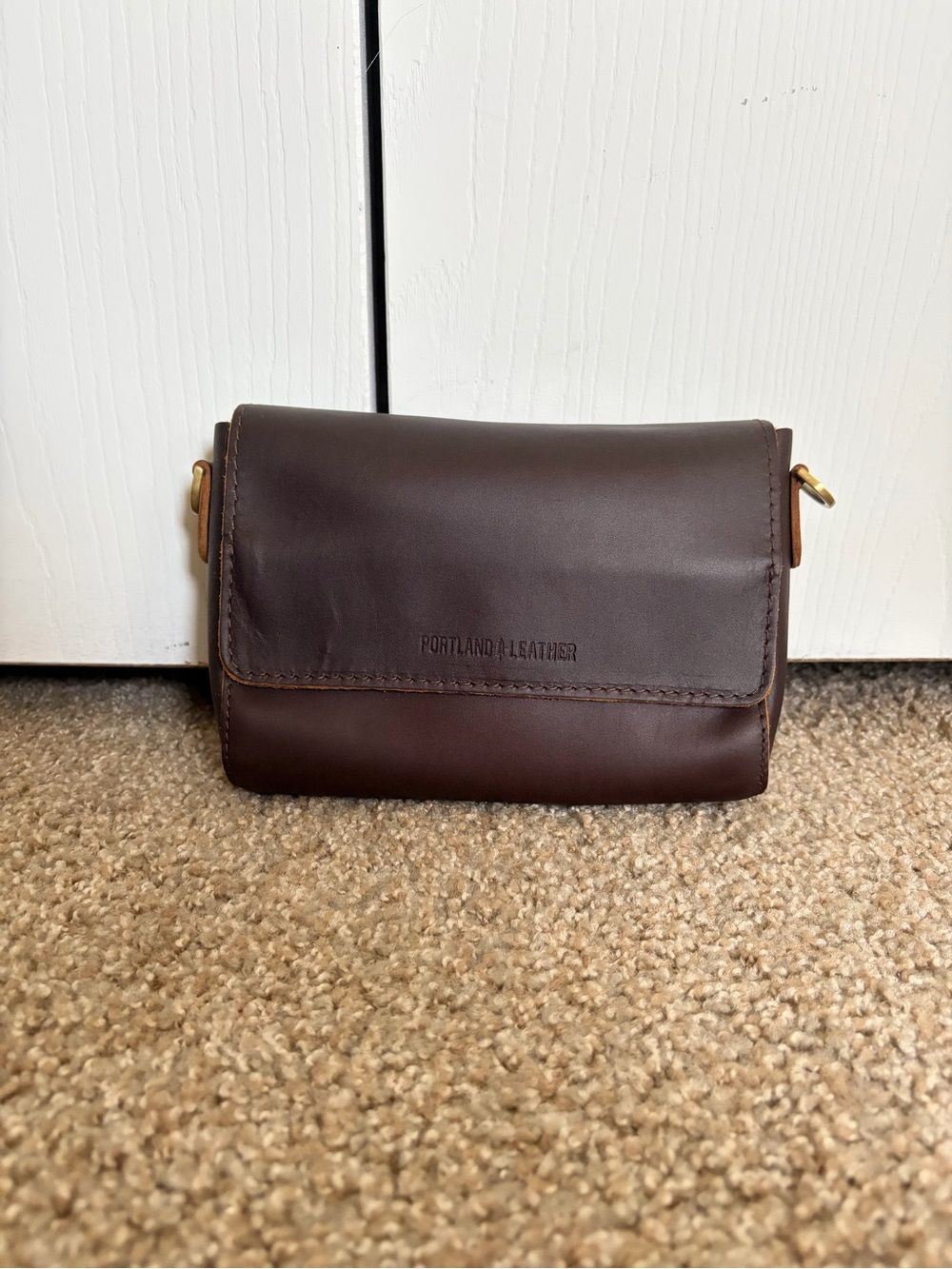 NWOT Portland Leather Goods Mini Metro Crossbody in Grizzly 🐻